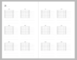 A handy calendar showing days that you have tracked.